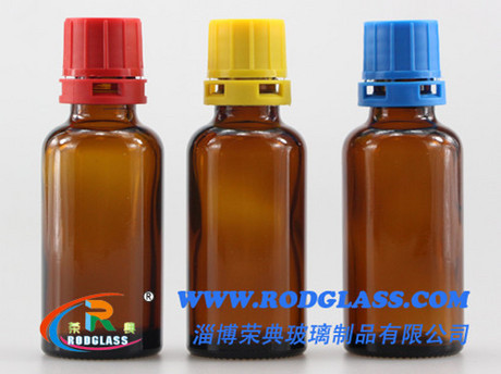 30ml amber chemical reagent glass bottle for liquid reagent