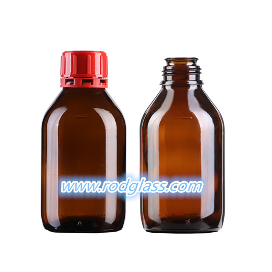250ml amber reagent glass bottle for liquid chemical reagent