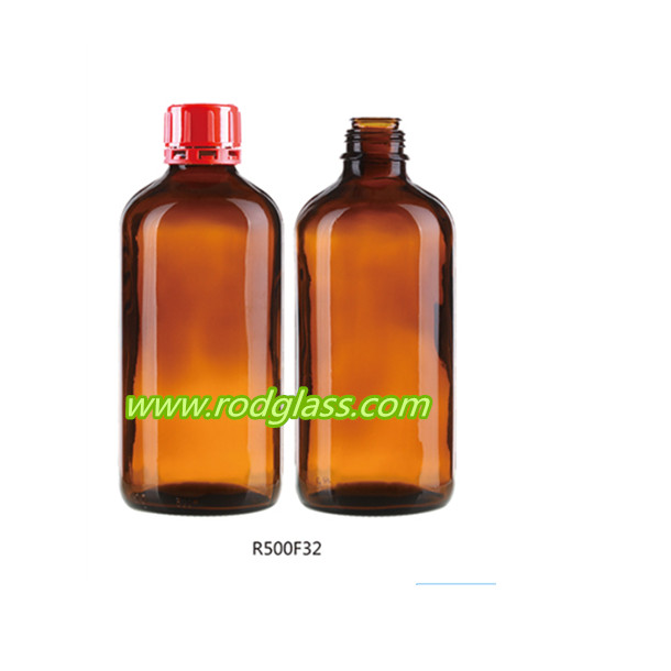 500ml amber reagent glass bottle for liquid chemical reagent