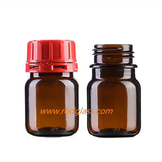 75ml amber glass bottle for chemical reagent