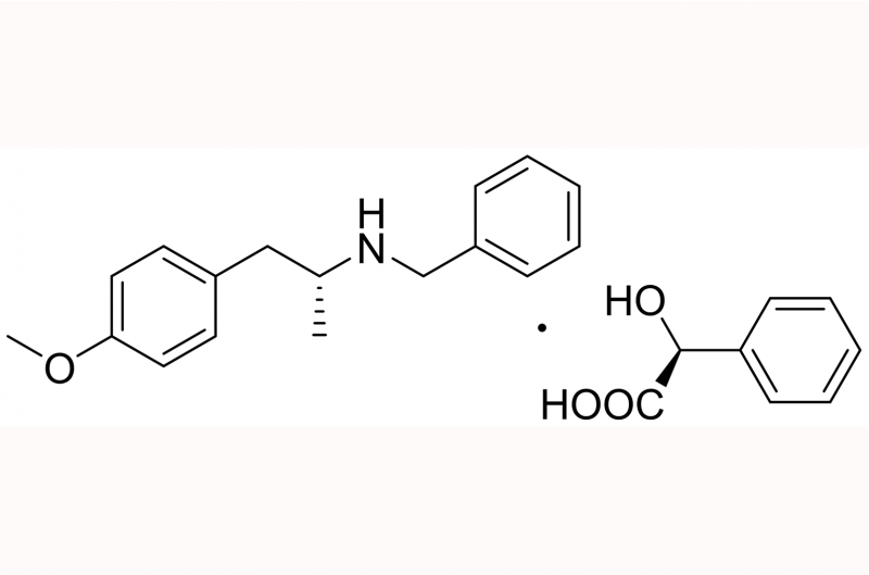 R-(N-苯甲基-2-氨基)-1-(4-甲氧基苯基)丙烷(S)-苦杏仁酸鹽