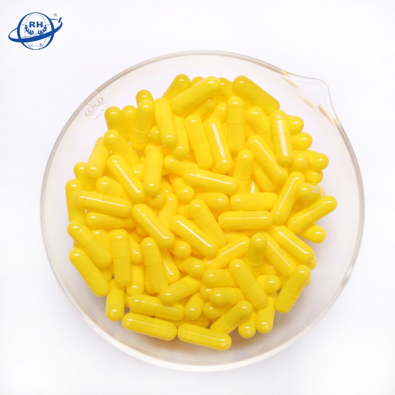 Hot sale yellow medical empty gelatin capsule size 3