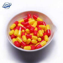 Made in China wholesale red-yellow medical empty hard gelatin capsule size 2