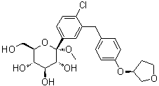 甲基 1-C-[4-氯-3-[[4-[[(3S)-四氢-3-呋喃基]氧基]苯基]甲基]苯基]-alpha-D-吡喃葡萄糖苷