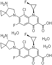 西他沙星水合物 (2:3);7-[(7S)-7-氨基-5-氮杂螺[2.4]庚烷-5-基]-8-氯-6-氟-1-[(1R,2S)-2-氟环丙基]-1,4-二氢-4-氧代喹啉-3-羧酸水合物 (2:3)