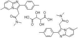 酒石酸**; 2-(4-甲基苯基)-N,N,6-三甲基咪唑并[1,2-a]吡啶-3-乙酰胺酒石酸盐