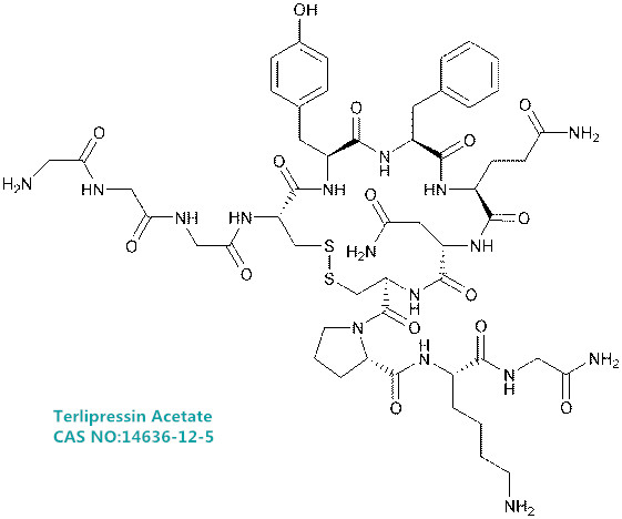 CAS:14636-12-5 Terlipressin Acetate 醋酸特利加压素