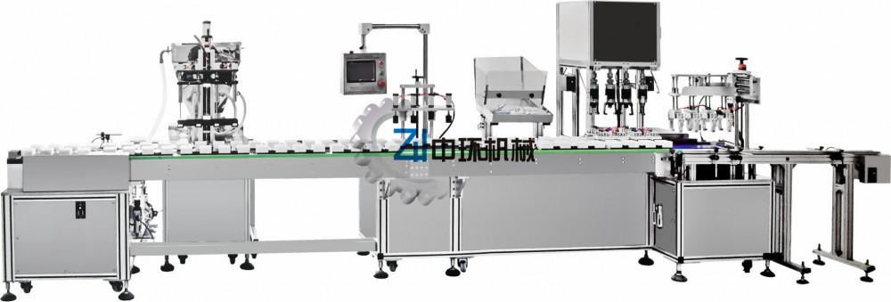 ZHSR-4C四頭水乳灌裝旋蓋生產線