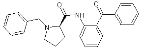 (2R)-N-(2-苯甲酰苯基)-1-苄基-2-吡咯烷甲酰胺