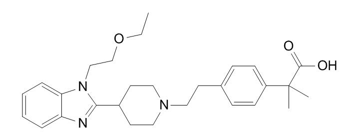 2-(4-(2-(4-(1-(2-ethoxyethyl)-1H-benzo[d]imidazol-2-yl)piperidin-1-yl)ethyl)phenyl)-2-methylpropanoi