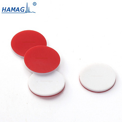 9-425 HM-0733 预开口红色 PTFE 白色硅胶隔垫
