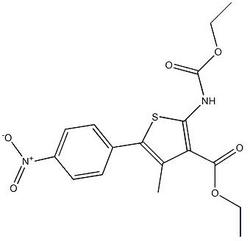 3-(乙氧基羰基)-4-甲基-5-(4-硝基苯基)噻吩-2-基氨基甲酸乙酯