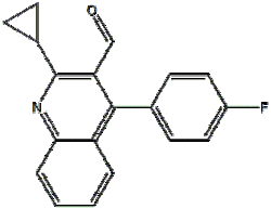 2-环丙基-4-(4-氟苯基)喹啉-3-甲醛 