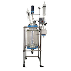 10-10L实验化工用防爆变频双层多功能搅拌反应器双层玻璃反应器