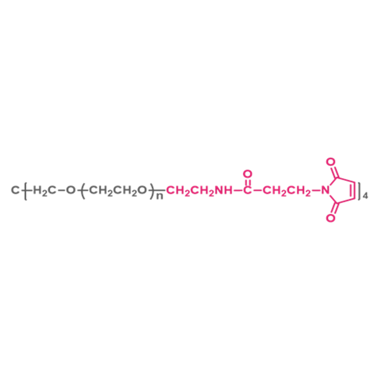 四臂聚乙二醇马来酰亚胺（酰胺键） 4-arm Poly(ethylene glycol) maleimide