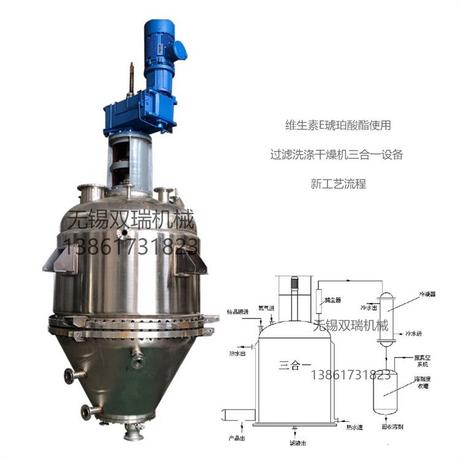 维生素E琥珀酸酯真空干燥器 非无菌原料药过滤洗涤干燥机