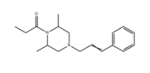 2,6-Dimethyl-1-(1-oxopropyl)-4-(3-phenyl-2-propenyl)piperazine