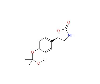 (5R)-5-(2,2-二甲基-4H-1,3-苯并二氧杂环己-6-基)-1,3-恶唑烷-2-酮