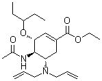 Ethyl (3R,4R,5S)-4-N-acetyl amino-5-N,N-diallylamino-3-(1-ethylpropoxy)-1-cyclohexene-1-carboxylate