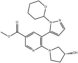 methyl6-((R)-3-hydroxypyrrolidin-1-yl)-5-(1-(tetrahydro-2H-pyran-2-yl)-1H-pyrazol-5-yl)nicotinate