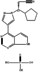 磷酸芦可替尼, 鲁索利替尼磷酸盐,  卢索替尼磷酸盐, 鲁索利替尼, Ruxolitinib, 1092939-17-7