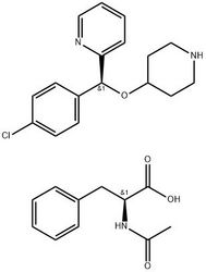 (S)-2-[(4-氯苯基)(4-哌啶氧基)甲基]吡啶N-乙酰-L-苯丙氨酸盐