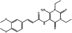 (E)-1,3-二乙基-6-氨基-5-(3,4-二甲氧基苯丙烯酰基)氨基尿嘧啶