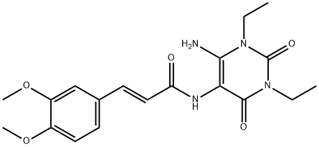 (E)-1,3-二乙基-6-氨基-5-(3,4-二甲氧基苯丙烯酰基)氨基尿嘧啶