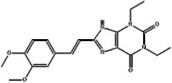8-[(1E)-2-(3,4-二甲氧基苯基)乙烯基]-1,3-二乙基-3,9-二氢-1H-嘌呤-2,6-二酮