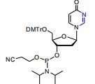 DMTr-dH2U-amidite; 2-Deoxy-2’-deoxy-5’-(4,4’-dimethoxytrityl)uridine- 3’-CED phosphoramidite