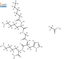 N2-(1-氧代己基)-L-赖氨酰甘氨酰-L-组氨酰-L-赖氨酰胺乙酸盐