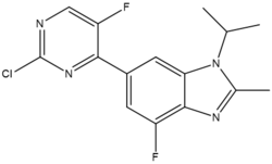 6-(2-chloro-5-fluoro-4-pyriMidinyl)-4-fluoro-2-Methyl-1H-benziMidazole