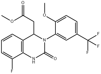 2-(8-氟-3-(2-甲氧基-5-(三氟甲基)苯基)-2-氧代-1,2,3,4-四氢喹唑啉-4-基)乙酸乙酯