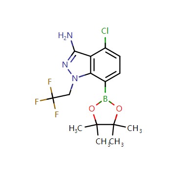 4-氯-7-(4,4,5,5-四甲基-1,3,2-二氧雜 硼 烷-2-基)-1-(2,2,2-三氟乙基)-1H-吲唑-3-胺