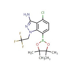4-氯-7-(4,4,5,5-四甲基-1,3,2-二氧雜 硼 烷-2-基)-1-(2,2,2-三氟乙基)-1H-吲唑-3-胺