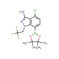 4-氯-7-(4,4,5,5-四甲基-1,3,2-二氧杂 硼 烷-2-基)-1-(2,2,2-三氟乙基)-1H-吲唑-3-胺