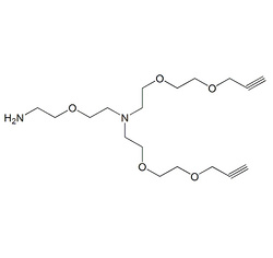 N-(氨基-PEG1)-N-双(PEG2-炔丙基)盐酸盐