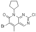 CAS 登录号：1016636-76-2, 6-溴-2-氯-8-环戊基-5-甲基吡啶并[2,3-d]嘧啶-7(8H)-酮