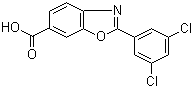 CAS 登录号：594839-88-0, 2-(3,5-二氯苯基)-6-苯并恶唑甲酸