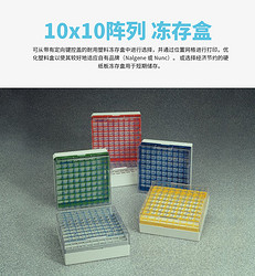 CryoBoxesTM,聚碳酸酯，10x10阵列，可容纳管瓶尺寸1.2/2.0ml，货号5026-1010