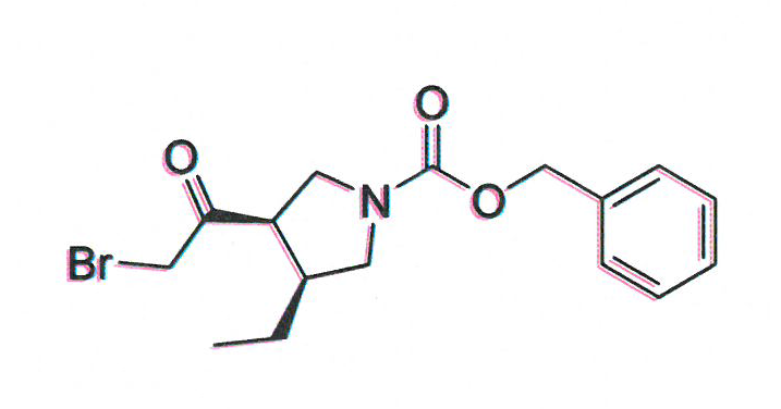 (3R,4S)-3-(2-溴乙?；?-4-乙基-1-吡咯烷羧酸芐酯