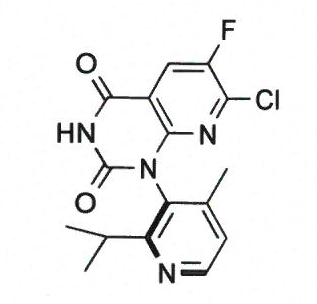 7-氯-6-氟-(1M)-1-[4-甲基-2-(丙烷-2-基)吡啶-3-基]吡啶并[2,3-d]嘧啶-2,4(1H,3H)-二酮