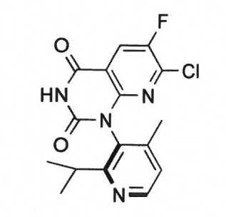 7-氯-6-氟-(1M)-1-[4-甲基-2-(丙烷-2-基)吡啶-3-基]吡啶并[2,3-d]嘧啶-2,4(1H,3H)-二酮