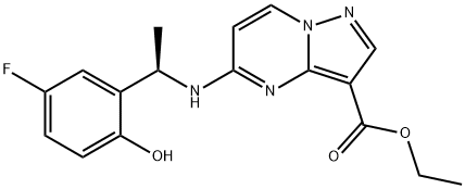 乙基 (R)-5-((1-(5-氟-2-羟基苯基)乙基)氨基)吡唑并[1,5-a]嘧啶-3-羧酸盐
