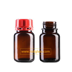 125ml amber glass bottle for reagent wide mouth for solid chemical reagent
