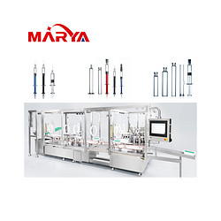 Prefilled syringe filling sealing line