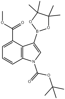 1-(叔丁基) 4-甲基 3-(4,4,5,5-四甲基-1,3,2-二氧硼杂环戊烷-2-基)-1H-吲哚-1,4-二羧酸酯