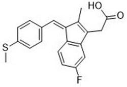 5-氟-2-甲基-1-(4-甲硫基亚苄基)茚-3-乙酸
