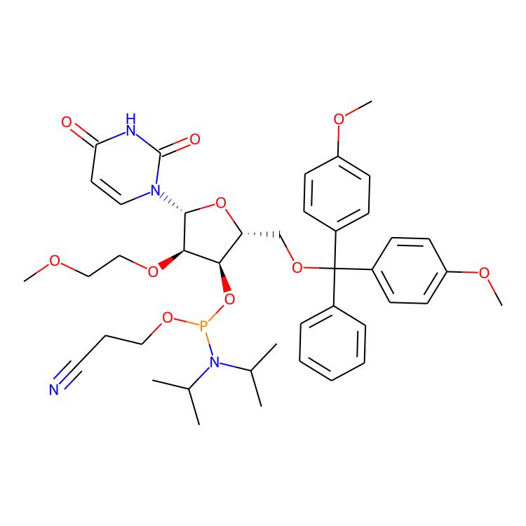 3-[(2R,3R,4R,5R)-2-(雙(4-甲氧基苯基)(苯基)甲氧基)甲基]-5-(2,4-二氧代-1,2,3,4-四氫嘧啶-1-基)-4-(2-甲氧基乙氧基)氧雜環(huán)己烷-3-基]氧基}(雙(丙基-2-基)氨基)磷?；?氧基]丙腈
