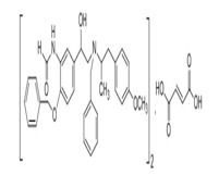4-苄氧基-3-甲酰氨基-α-[ N-苄基- N-（1-甲基-2-对甲氧基苯基乙基）氨基甲基]苄醇富马酸盐